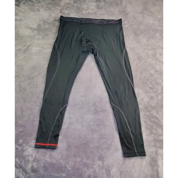 The North Face Sz L Mens Warm Poly Tights Base Layer Flash Dry Black Outdoor C24 - Picture 1 of 7